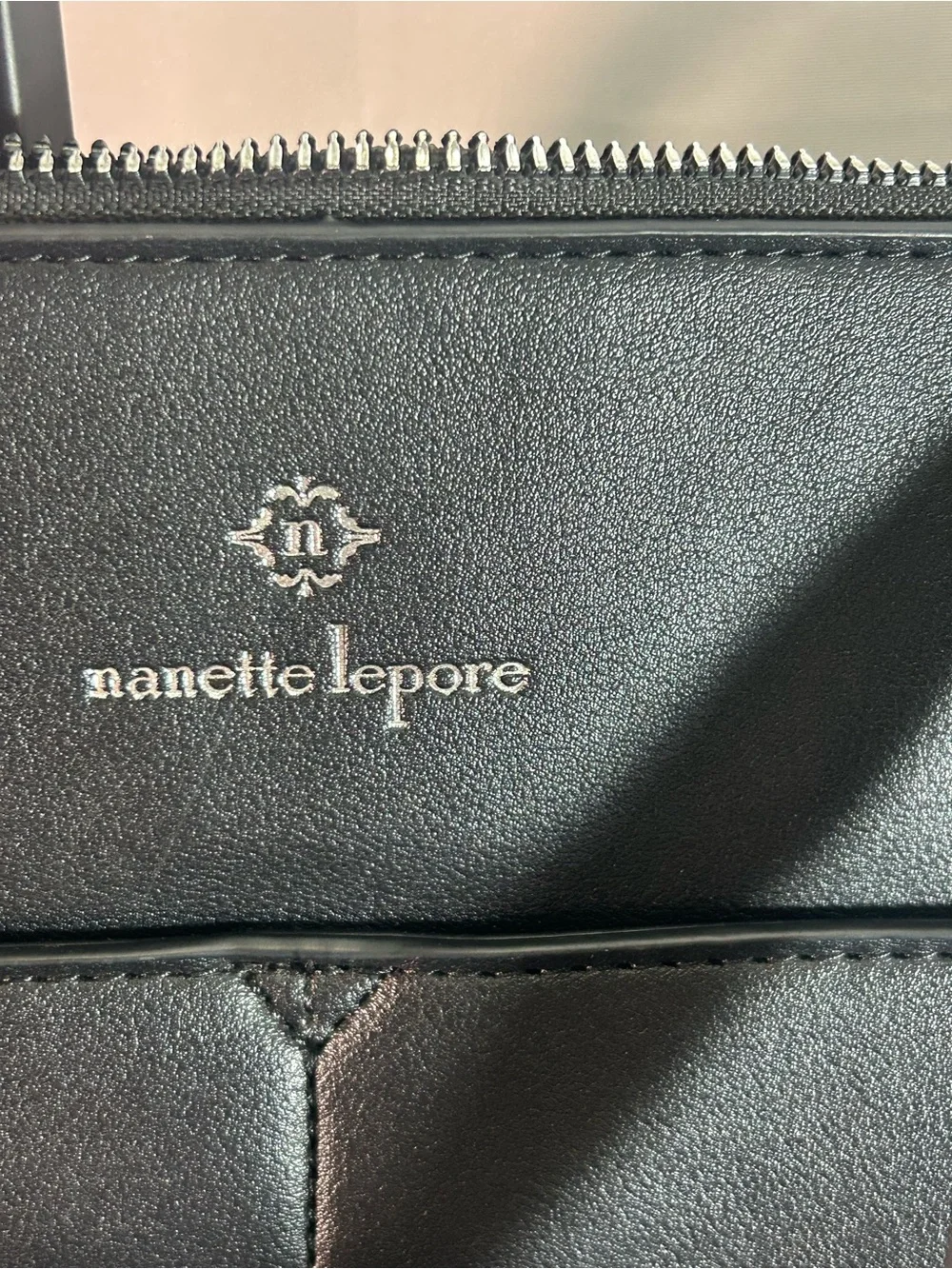 Nanette Lepore Black Laser-Cut Hobo with Stud Accents